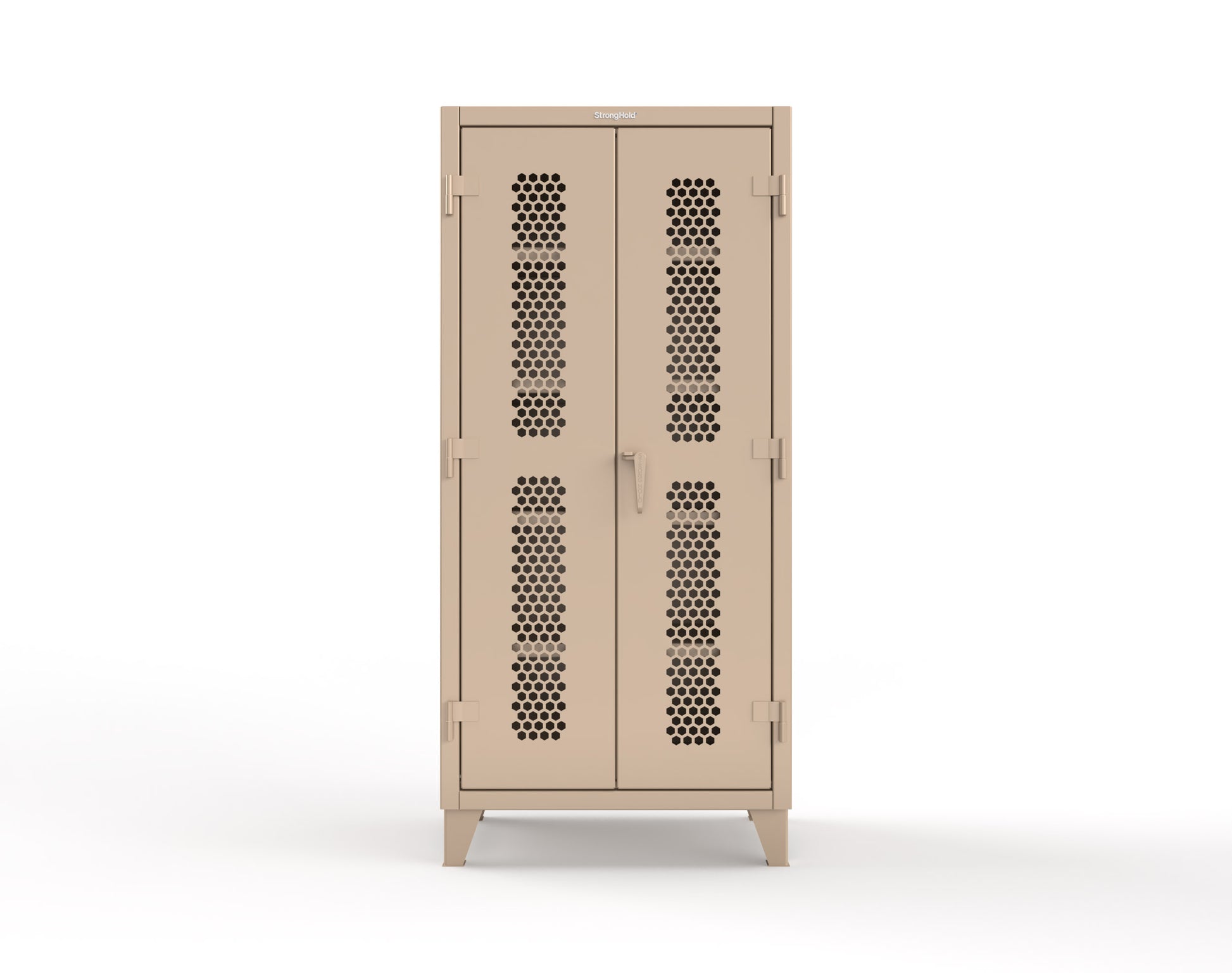 Extreme Duty 12 GA Cabinet with Ventilated (Hex) Doors - 36 In. W x 24 In. D x 78 In. H - 36-H-244-1019