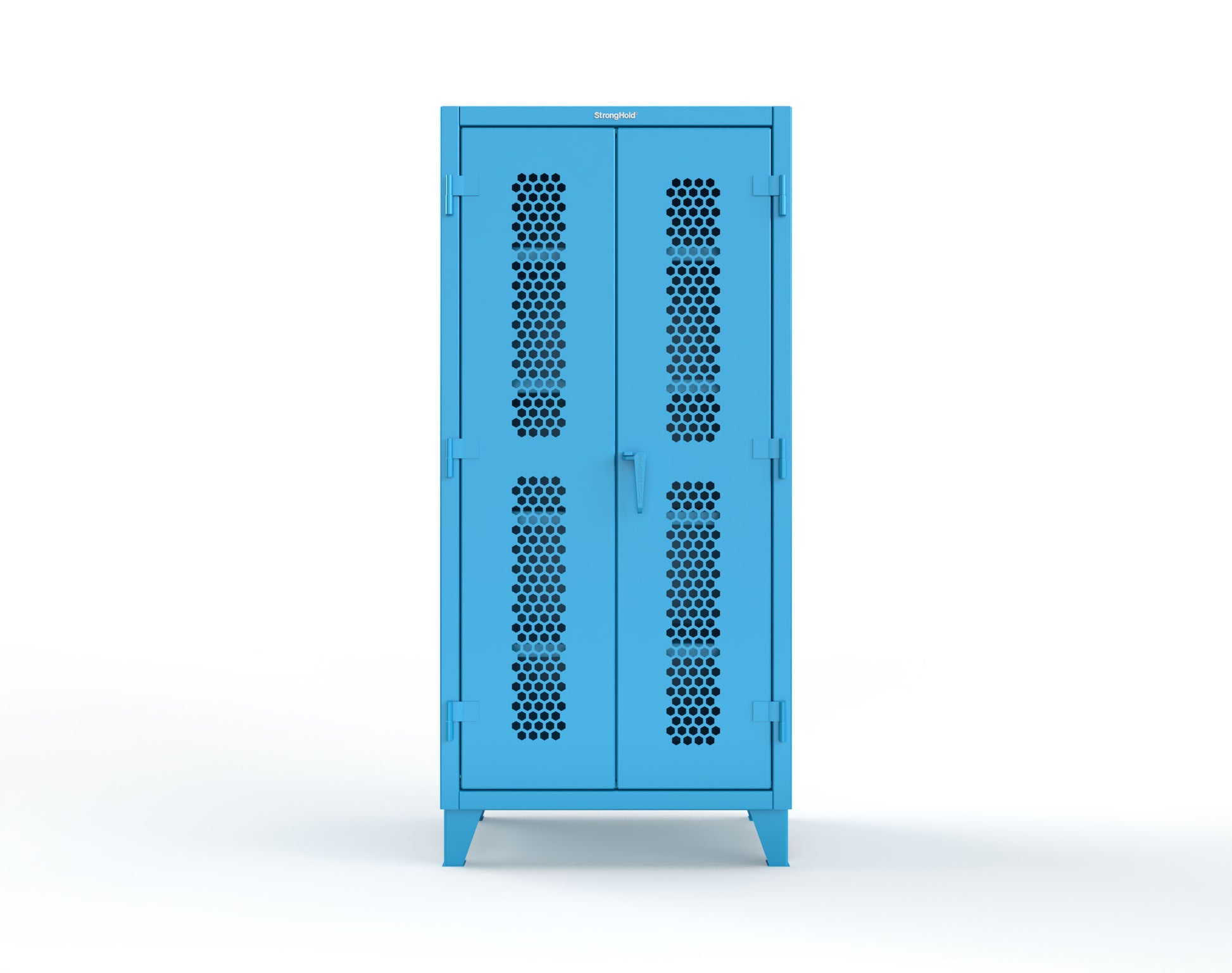 Extreme Duty 12 GA Cabinet with Ventilated (Hex) Doors - 36 In. W x 24 In. D x 78 In. H - 36-H-244-5012