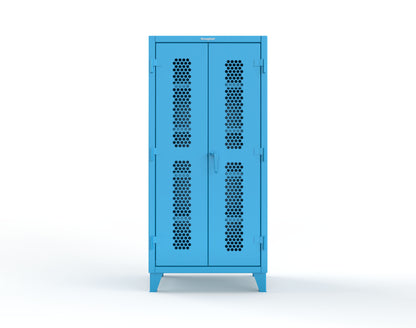 Extreme Duty 12 GA Cabinet with Ventilated (Hex) Doors - 36 In. W x 24 In. D x 78 In. H - 36-H-244-5012