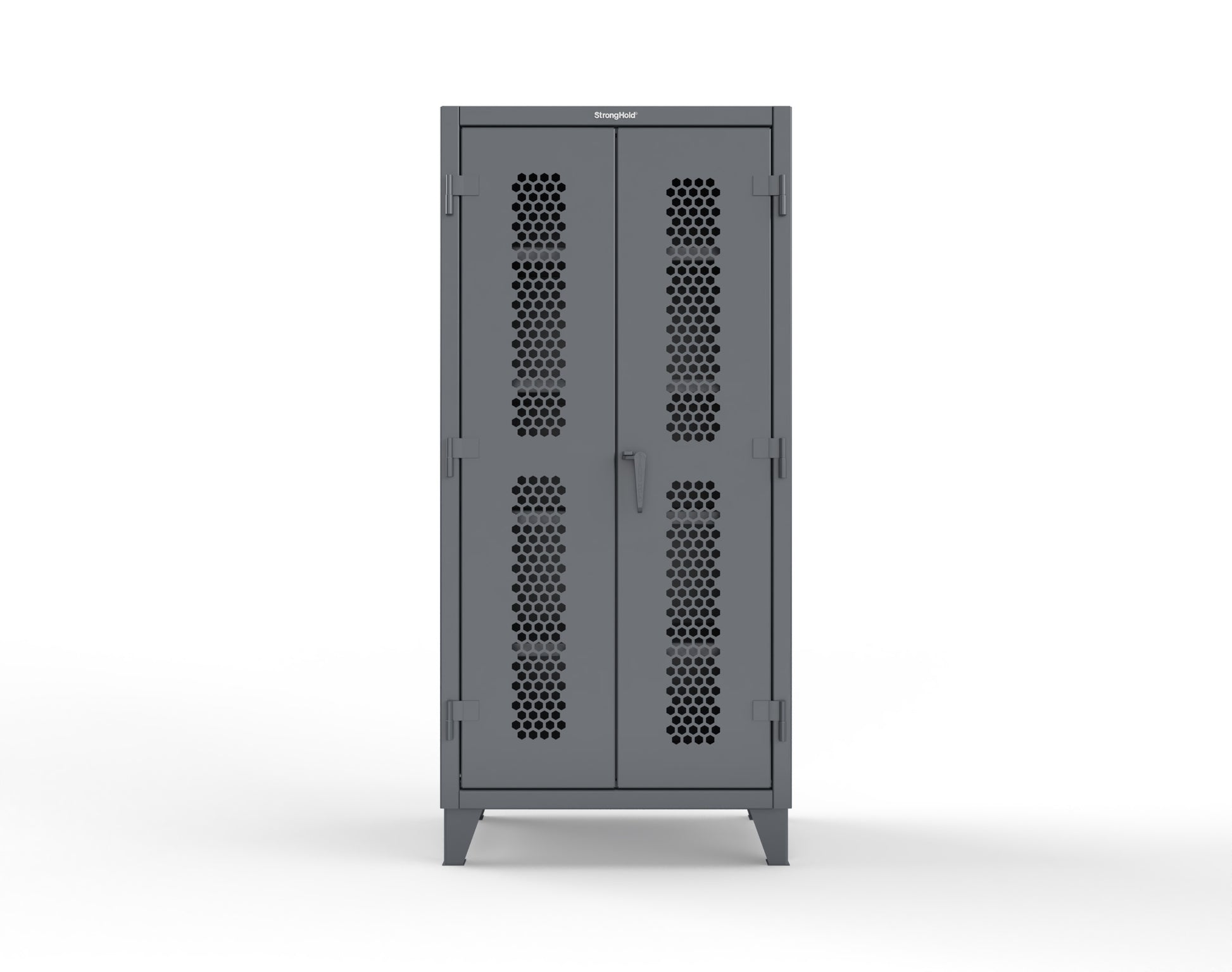 Extreme Duty 12 GA Cabinet with Ventilated (Hex) Doors - 36 In. W x 24 In. D x 78 In. H - 36-H-244-7024