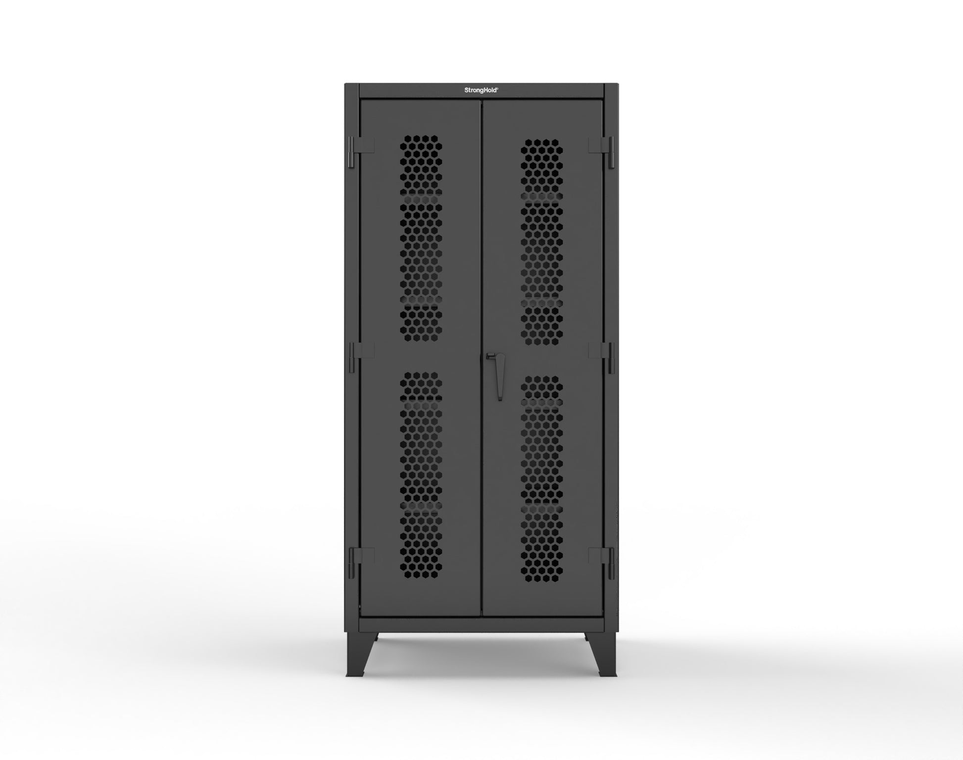 Extreme Duty 12 GA Cabinet with Ventilated (Hex) Doors - 36 In. W x 24 In. D x 78 In. H - 36-H-244-9005