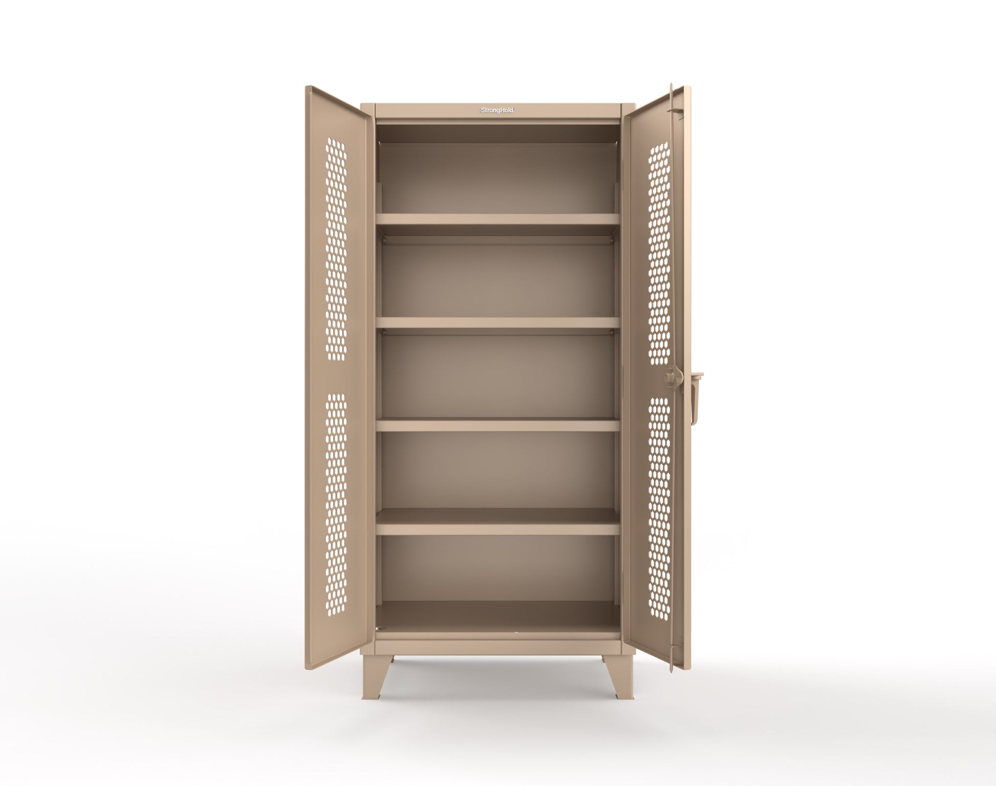 Extreme Duty 12 GA Cabinet with Ventilated (Hex) Doors - 36 In. W x 24 In. D x 78 In. H - 36-H-244-1019