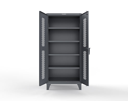 Extreme Duty 12 GA Cabinet with Ventilated (Hex) Doors - 36 In. W x 24 In. D x 78 In. H - 36-H-244-7024