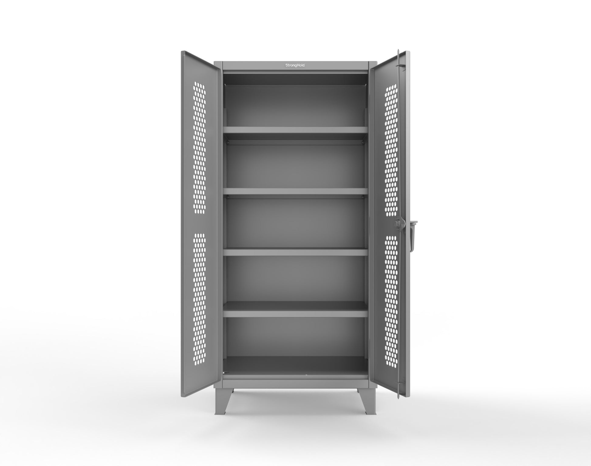 Extreme Duty 12 GA Cabinet with Ventilated (Hex) Doors - 36 In. W x 24 In. D x 78 In. H - 36-H-244-7037