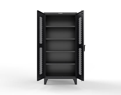 Extreme Duty 12 GA Cabinet with Ventilated (Hex) Doors - 36 In. W x 24 In. D x 78 In. H - 36-H-244-9005