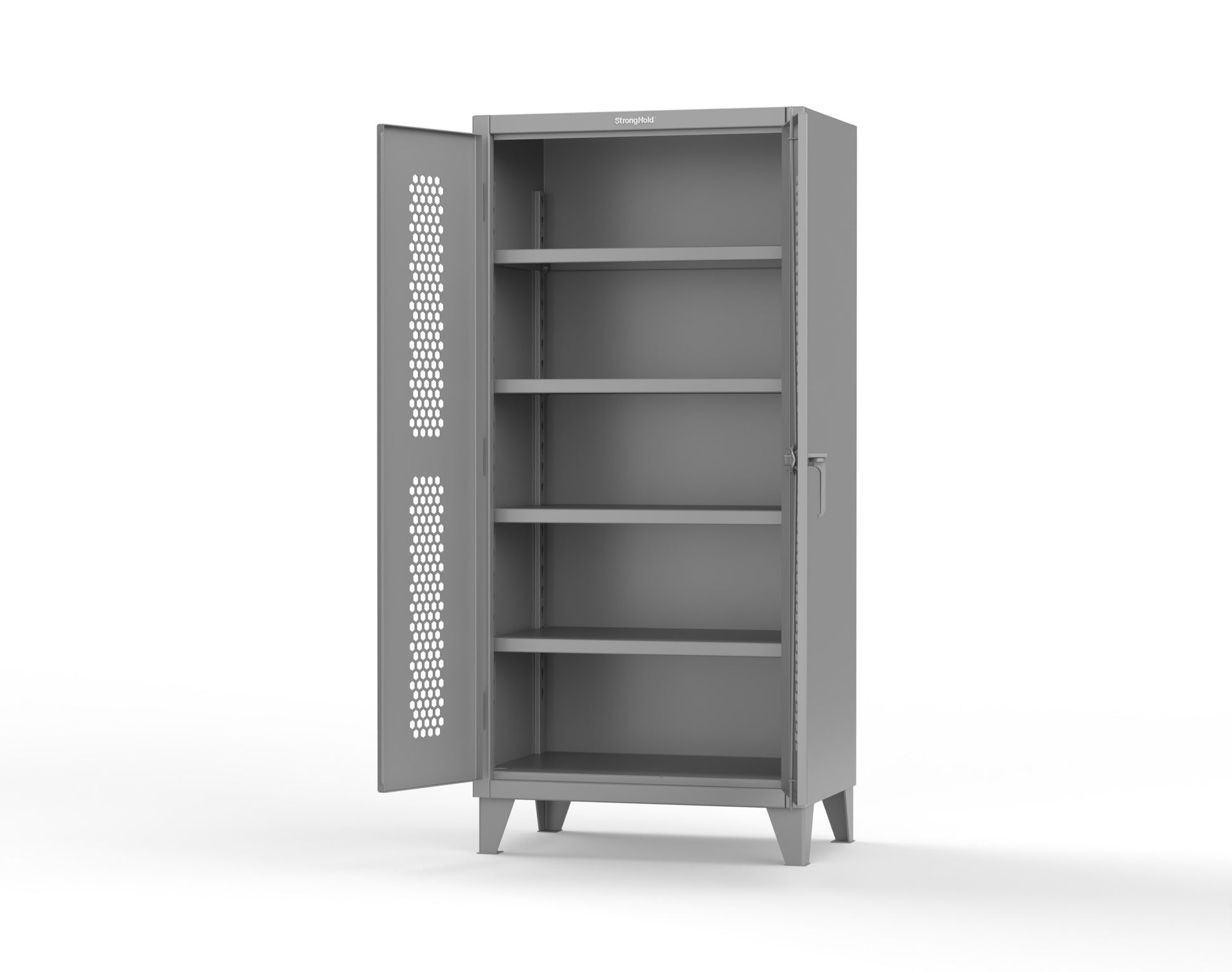 Extreme Duty 12 GA Cabinet with Ventilated (Hex) Doors - 36 In. W x 24 In. D x 78 In. H - 36-H-244-7037