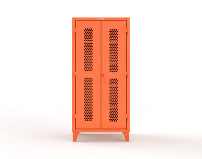 Extreme Duty 12 GA Ventilated (Hex) Uniform Cabinet with 5 Shelves - 36 In. W x 24 In. D x 78 In. H - 36-H-W-245-7024 - 36-H-W-245-2009
