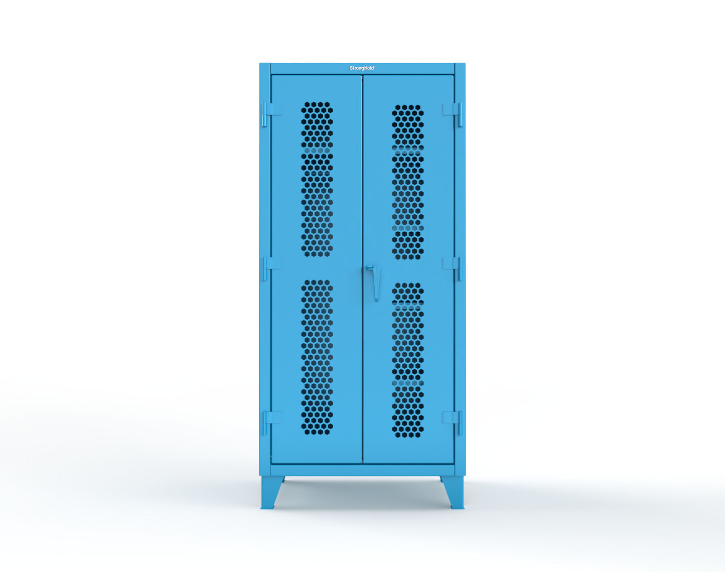 Extreme Duty 12 GA Ventilated (Hex) Uniform Cabinet with 5 Shelves - 36 In. W x 24 In. D x 78 In. H - 36-H-W-245-7024 - 36-H-W-245-5012