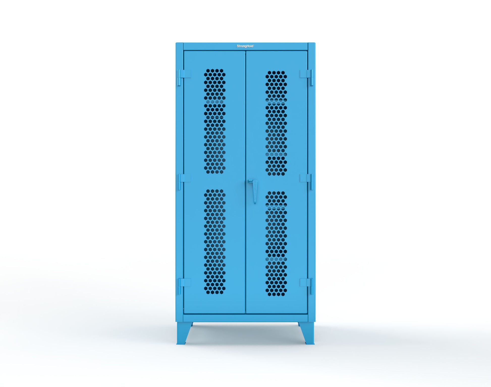 Extreme Duty 12 GA Ventilated (Hex) Uniform Cabinet with 5 Shelves - 36 In. W x 24 In. D x 78 In. H - 36-H-W-245-7024 - 36-H-W-245-5012