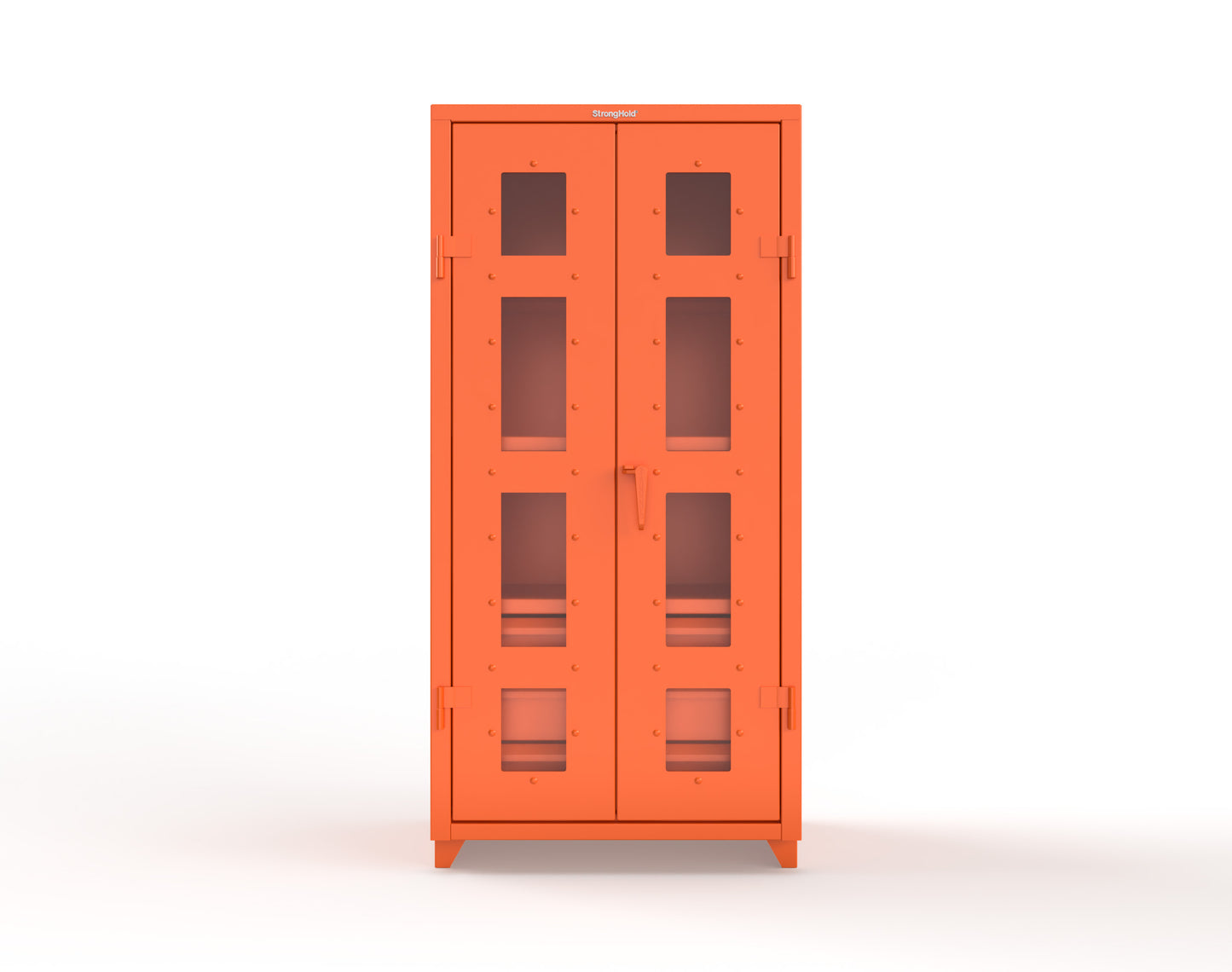 Extra Heavy Duty 14 GA Clear View Cabinet with 6 Half-Width Drawers, 3 Shelves - 36 In. W x 24 In. D x 75 In. H - 36-LD-243-6/5DB-L-2009