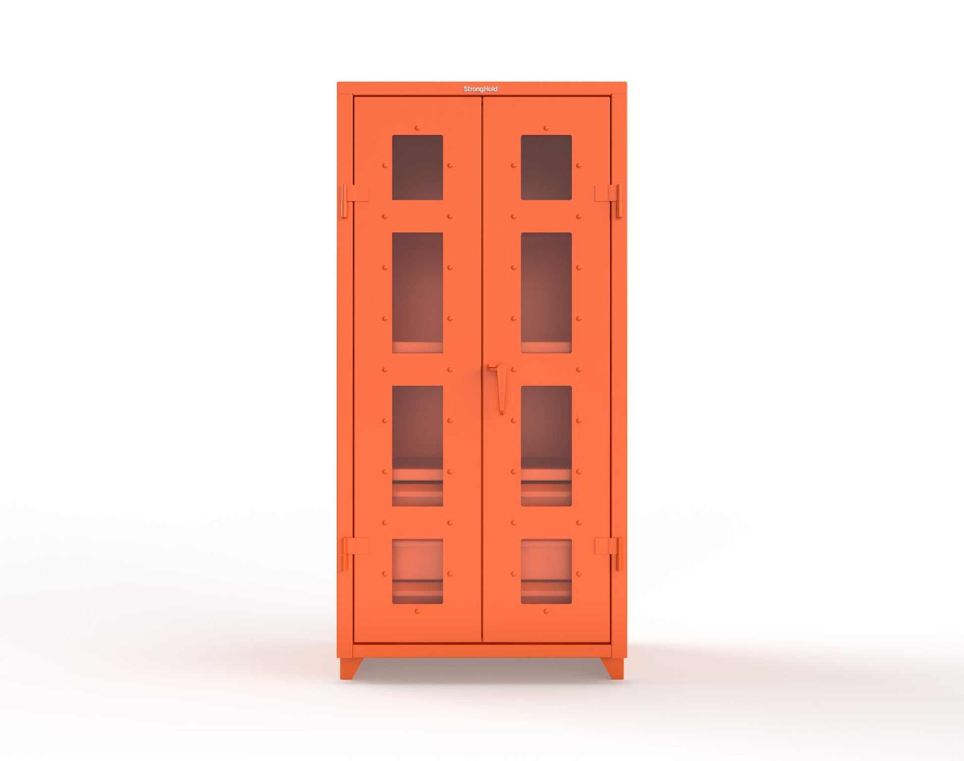 Extra Heavy Duty 14 GA Clear View Cabinet with 6 Half-Width Drawers, 3 Shelves - 36 In. W x 24 In. D x 75 In. H - 36-LD-243-6/5DB-L-2009
