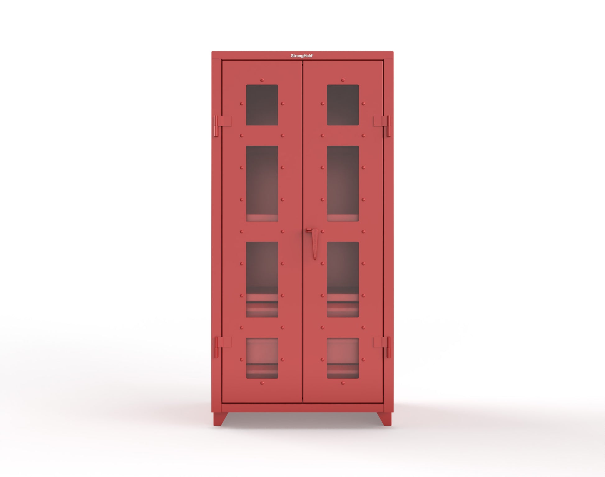 Extra Heavy Duty 14 GA Clear View Cabinet with 6 Half-Width Drawers, 3 Shelves - 36 In. W x 24 In. D x 75 In. H - 36-LD-243-6/5DB-L-3001