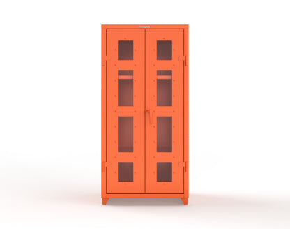 Extra Heavy Duty 14 GA Clearview Cabinet with 3 Shelves - 36 In. W x 24 In. D x 75 In. H - 36-LD-243-L-2009