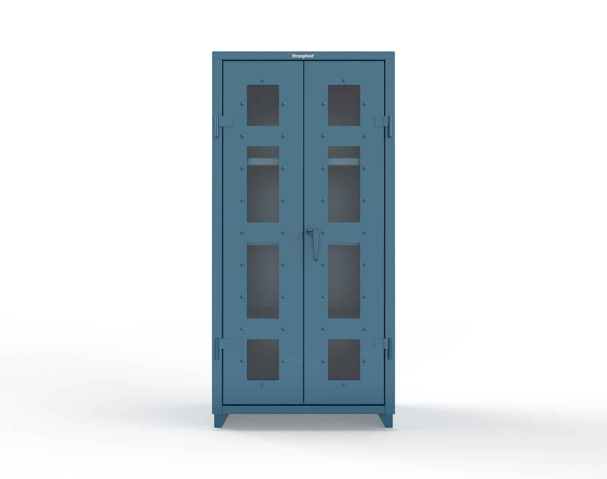 Extra Heavy Duty 14 GA Clearview Cabinet with 3 Shelves - 36 In. W x 24 In. D x 75 In. H - 36-LD-243-L-5001