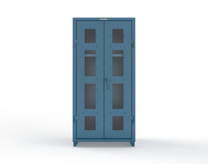 Extra Heavy Duty 14 GA Clearview Cabinet with 3 Shelves - 36 In. W x 24 In. D x 75 In. H - 36-LD-243-L-5001