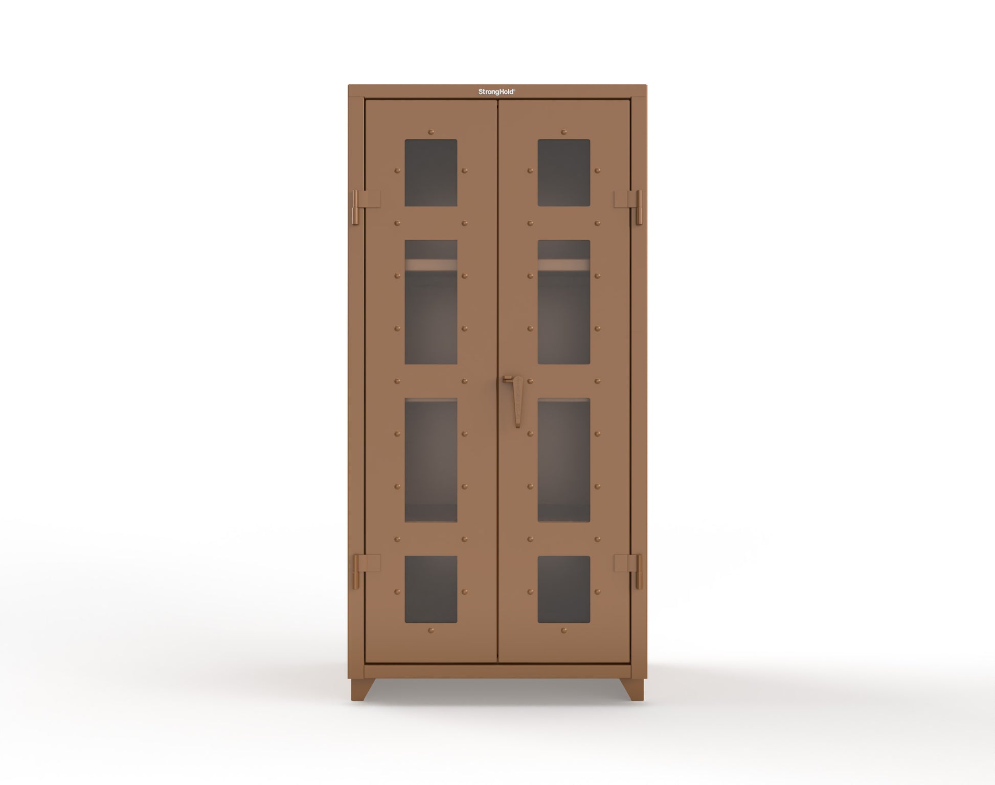 Extra Heavy Duty 14 GA Clearview Cabinet with 3 Shelves - 36 In. W x 24 In. D x 75 In. H - 36-LD-243-L-8008