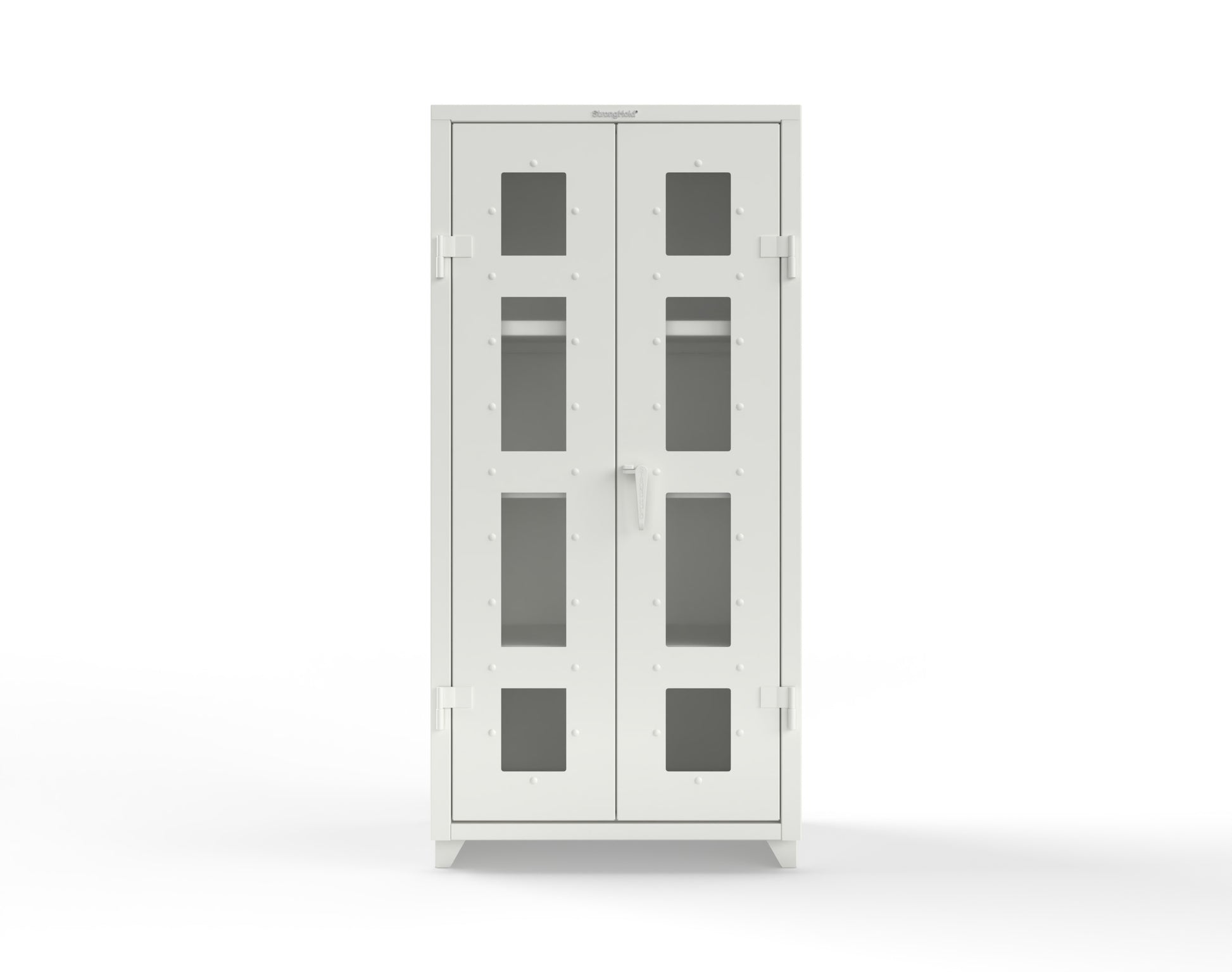 Extra Heavy Duty 14 GA Clearview Cabinet with 3 Shelves - 36 In. W x 24 In. D x 75 In. H - 36-LD-243-L-9003