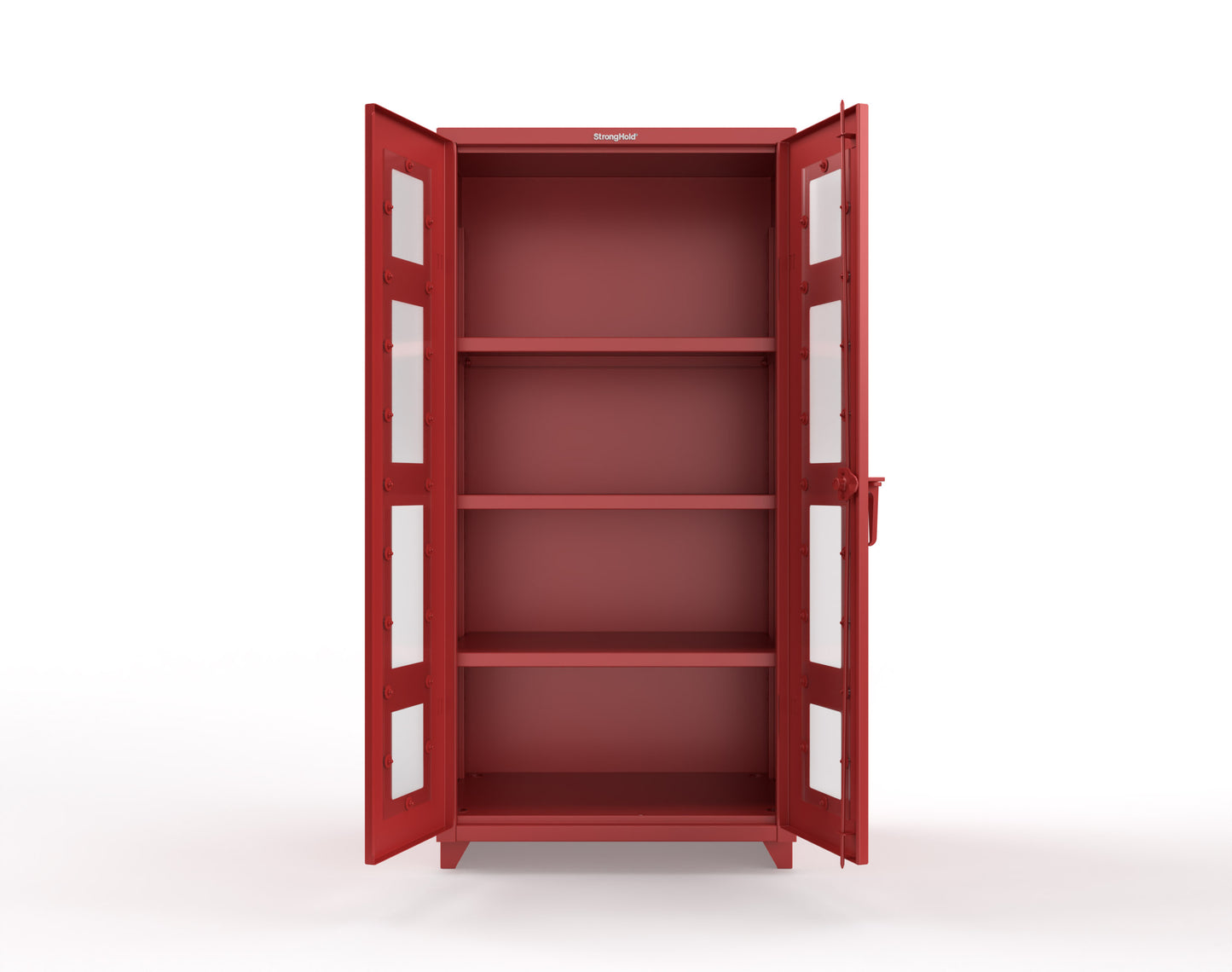 Extra Heavy Duty 14 GA Clearview Cabinet with 3 Shelves - 36 In. W x 24 In. D x 75 In. H - 36-LD-243-L-3001
