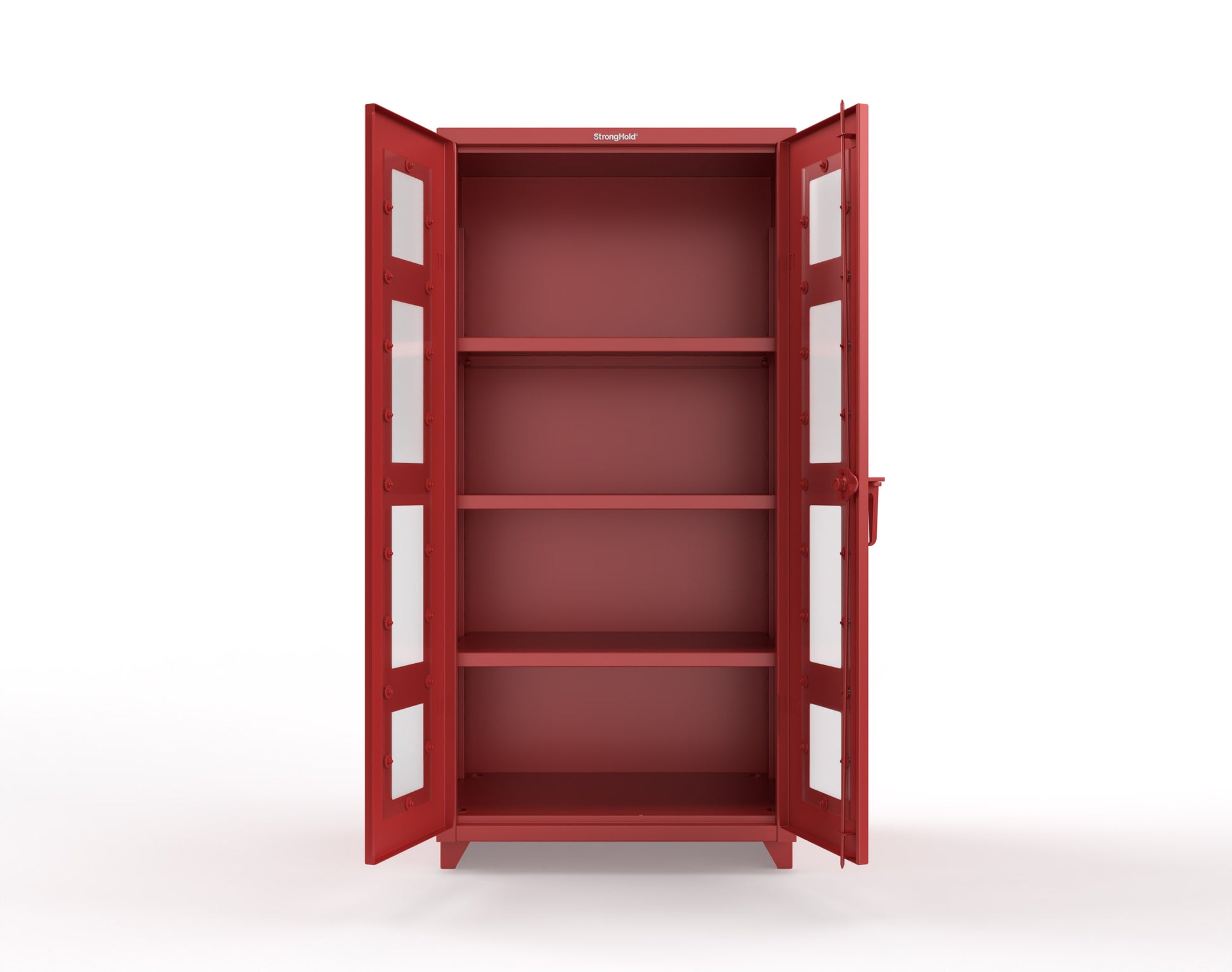Extra Heavy Duty 14 GA Clearview Cabinet with 3 Shelves - 36 In. W x 24 In. D x 75 In. H - 36-LD-243-L-3001