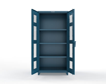 Extra Heavy Duty 14 GA Clearview Cabinet with 3 Shelves - 36 In. W x 24 In. D x 75 In. H - 36-LD-243-L-5001
