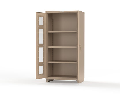 Extra Heavy Duty 14 GA Clearview Cabinet with 3 Shelves - 36 In. W x 24 In. D x 75 In. H - 36-LD-243-L-1019