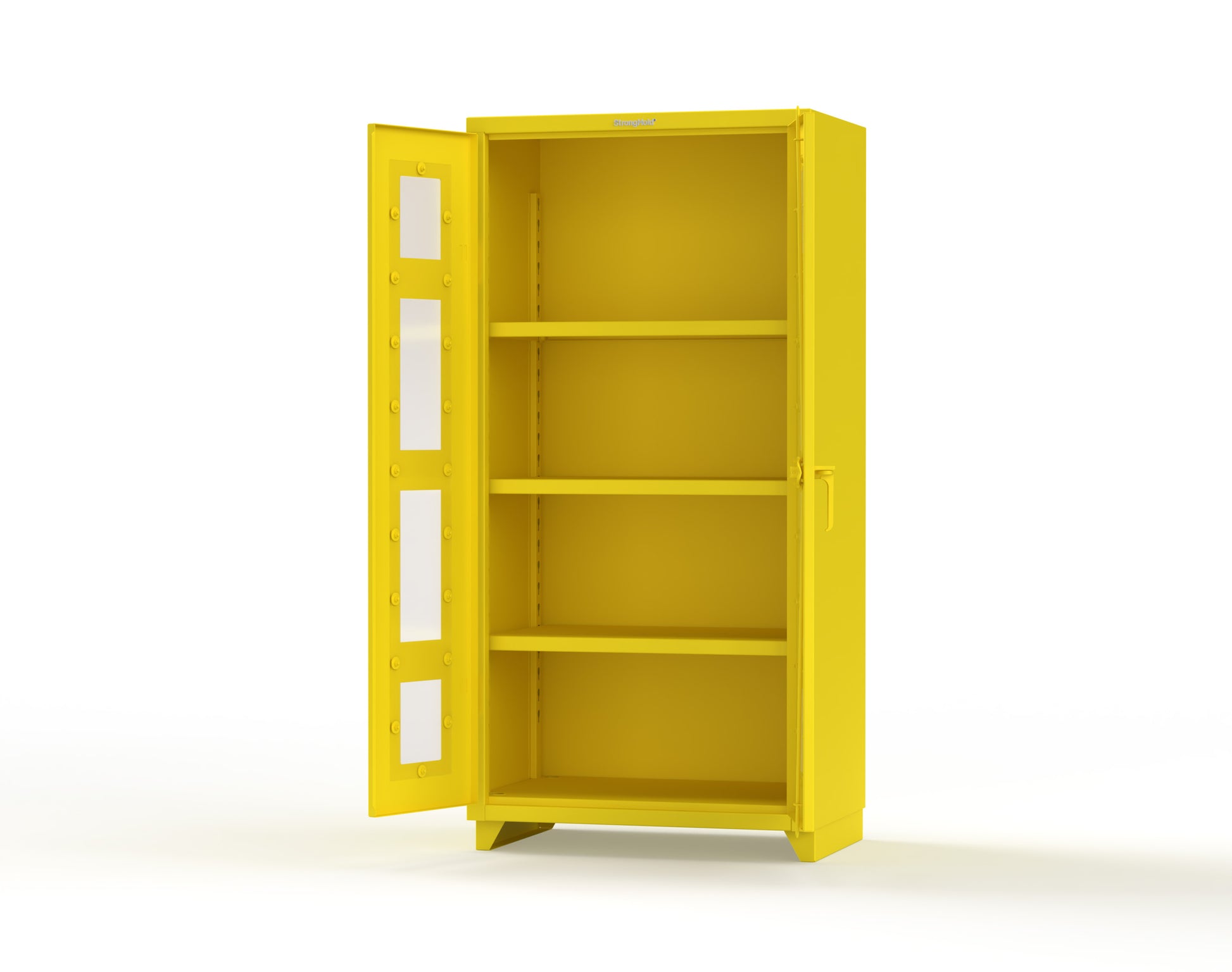 Extra Heavy Duty 14 GA Clearview Cabinet with 3 Shelves - 36 In. W x 24 In. D x 75 In. H - 36-LD-243-L-1021