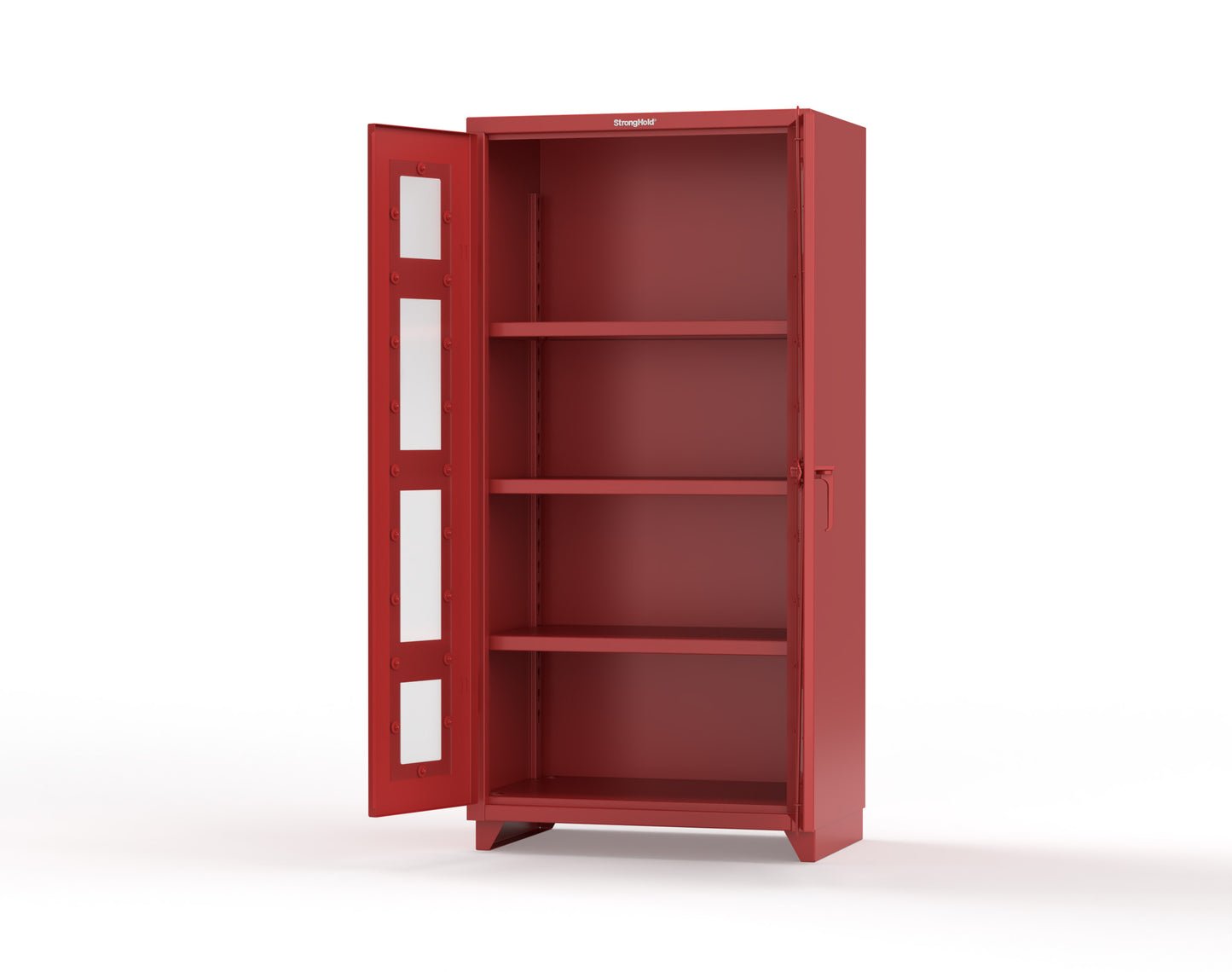 Extra Heavy Duty 14 GA Clearview Cabinet with 3 Shelves - 36 In. W x 24 In. D x 75 In. H - 36-LD-243-L-3001