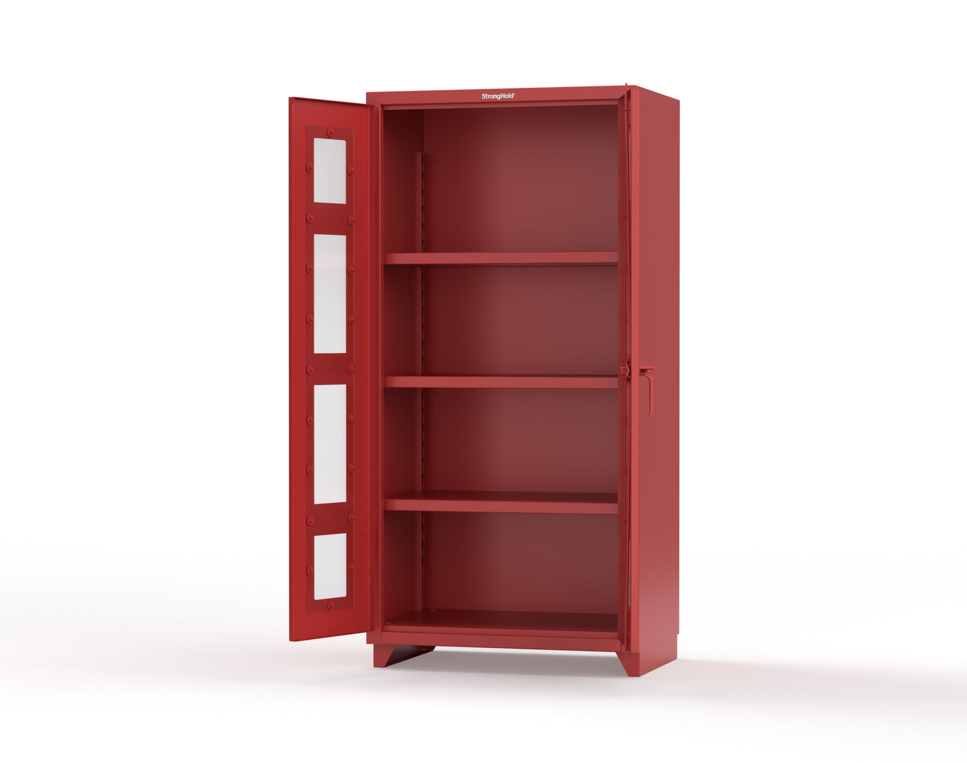 Extra Heavy Duty 14 GA Clearview Cabinet with 3 Shelves - 36 In. W x 24 In. D x 75 In. H - 36-LD-243-L-3001