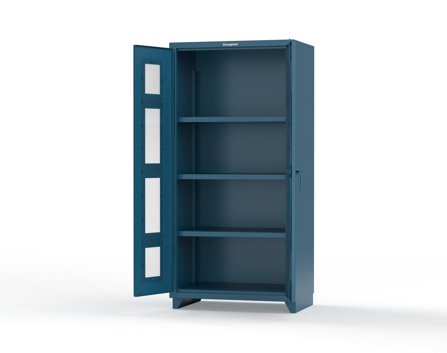 Extra Heavy Duty 14 GA Clearview Cabinet with 3 Shelves - 36 In. W x 24 In. D x 75 In. H - 36-LD-243-L-5001
