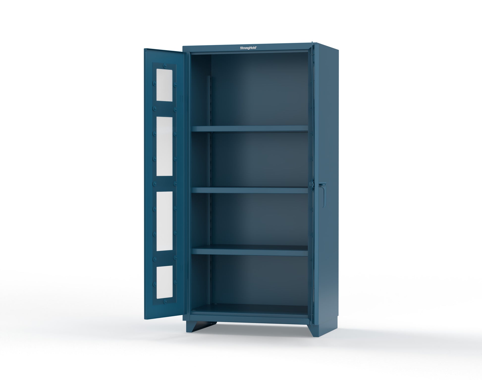 Extra Heavy Duty 14 GA Clearview Cabinet with 3 Shelves - 36 In. W x 24 In. D x 75 In. H - 36-LD-243-L-5001