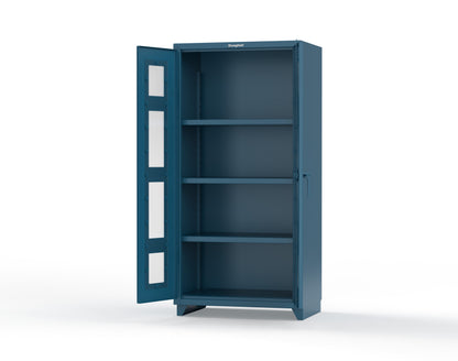 Extra Heavy Duty 14 GA Clearview Cabinet with 3 Shelves - 36 In. W x 24 In. D x 75 In. H - 36-LD-243-L-5001
