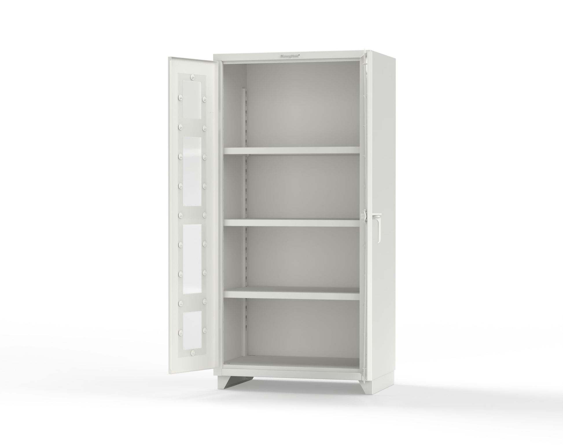 Extra Heavy Duty 14 GA Clearview Cabinet with 3 Shelves - 36 In. W x 24 In. D x 75 In. H - 36-LD-243-L-9003