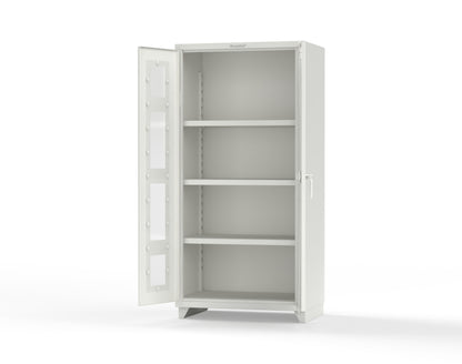 Extra Heavy Duty 14 GA Clearview Cabinet with 3 Shelves - 36 In. W x 24 In. D x 75 In. H - 36-LD-243-L-9003