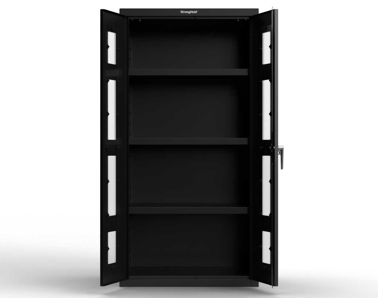 Heavy Duty 18 GA Cabinet with Clearview Doors - 36 in. W x 24 in. D x 72 in. H