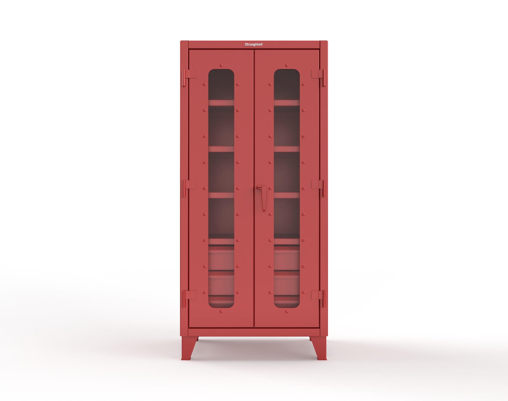 Extreme Duty 12 GA Clear View Cabinet with 6 Half-Width Drawers, 4 Shelves - 36 In. W x 24 In. D x 78 In. H - 36-LD-244-6/5DB-3001