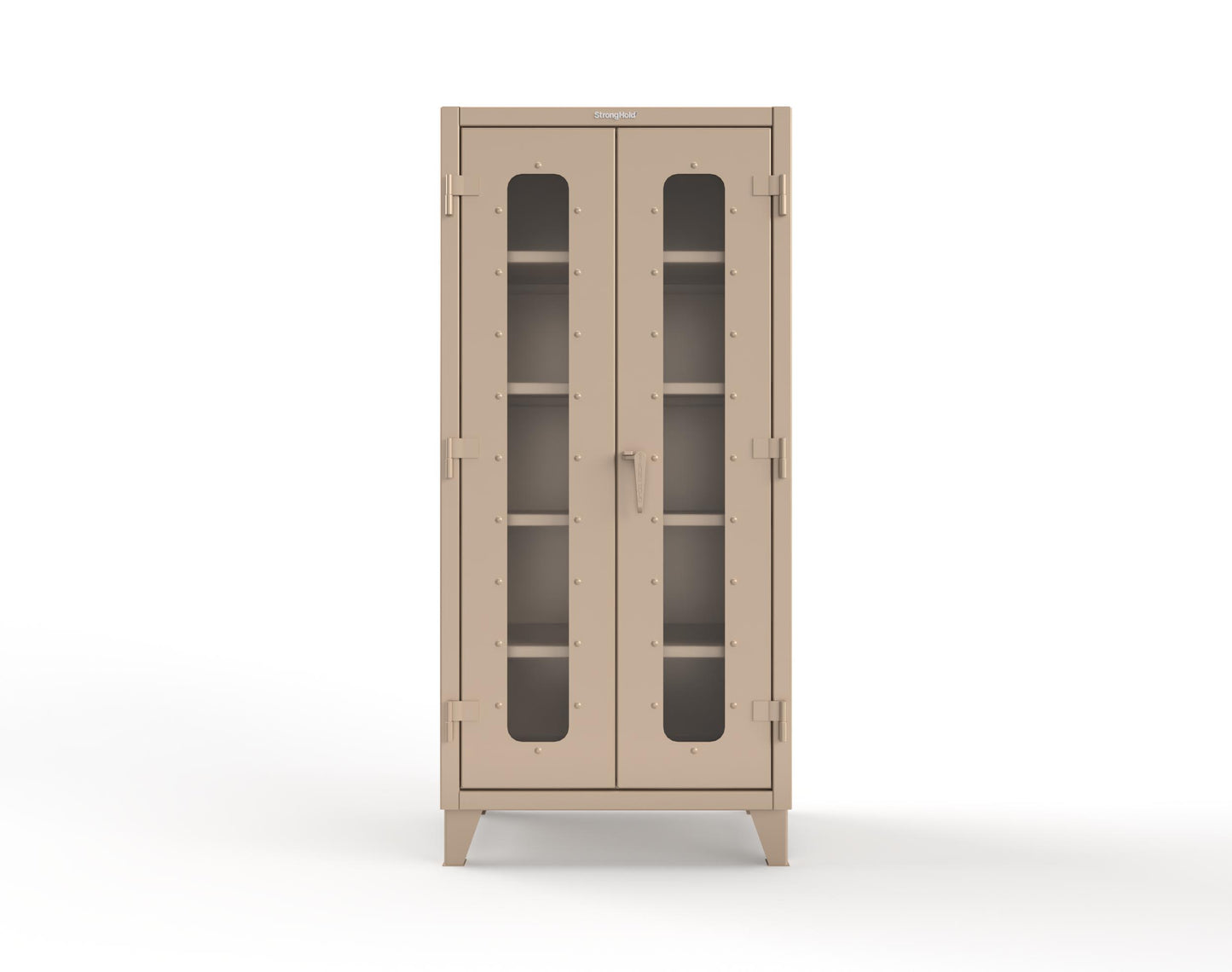 Extreme Duty 12 GA Scratch Resistant Clearview Cabinet with 4 Shelves - 36 In. W x 24 In. D x 78 In. H - 36-LD-244-SR-1019