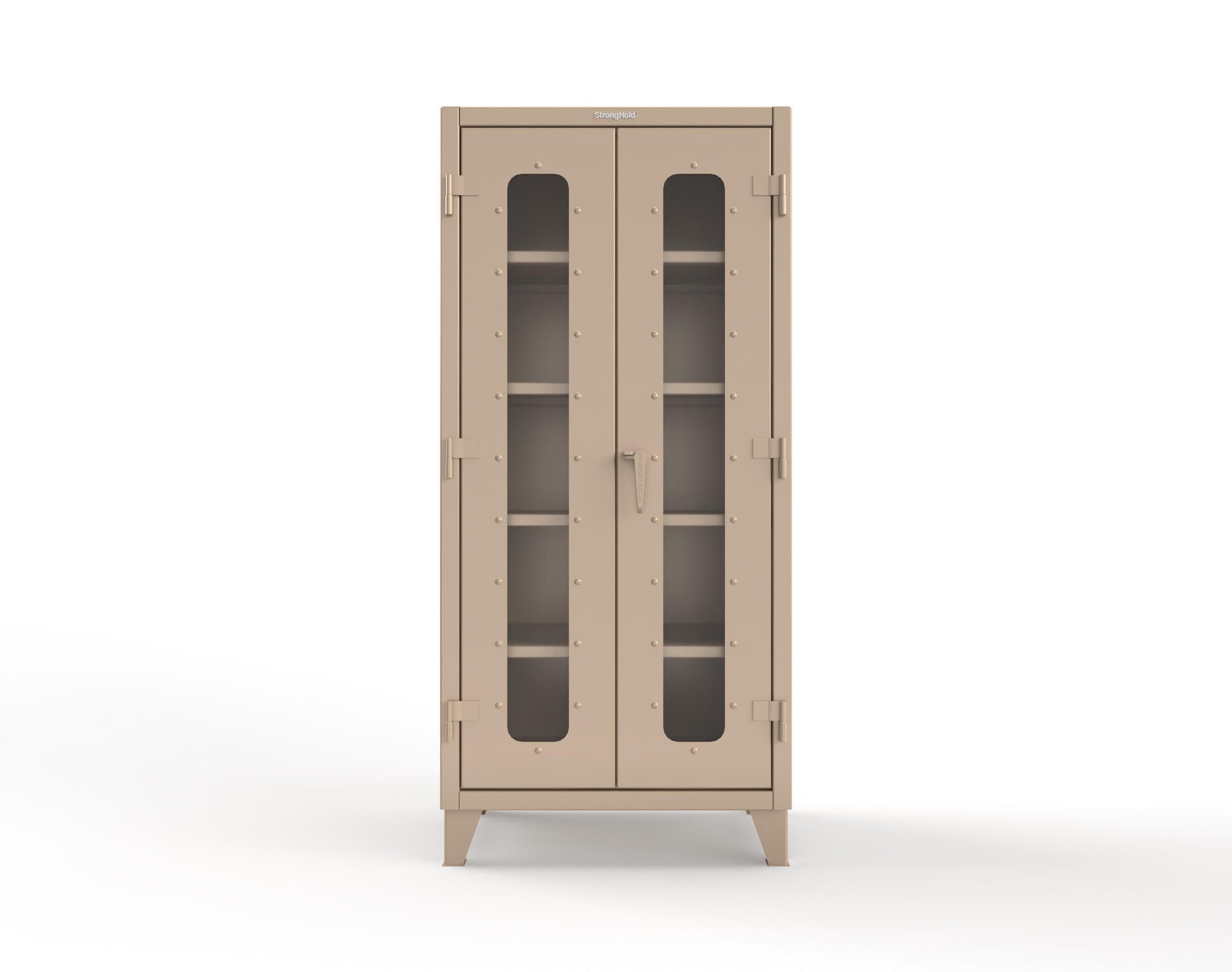 Extreme Duty 12 GA Scratch Resistant Clearview Cabinet with 4 Shelves - 36 In. W x 24 In. D x 78 In. H - 36-LD-244-SR-1019