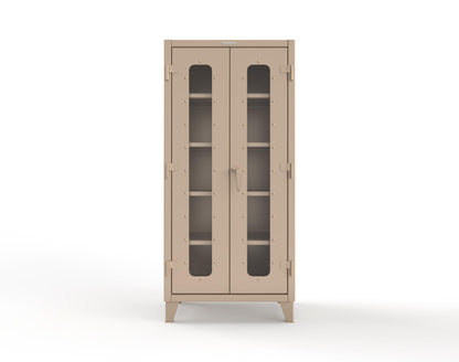 Extreme Duty 12 GA Scratch Resistant Clearview Cabinet with 4 Shelves - 36 In. W x 24 In. D x 78 In. H - 36-LD-244-SR-1019