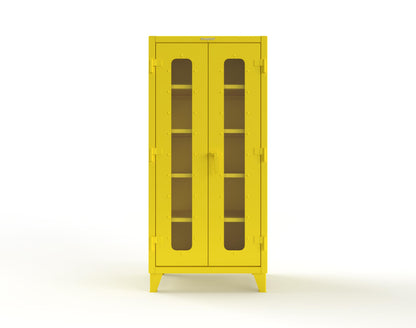 Extreme Duty 12 GA Scratch Resistant Clearview Cabinet with 4 Shelves - 36 In. W x 24 In. D x 78 In. H - 36-LD-244-SR-1021