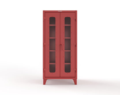 Extreme Duty 12 GA Scratch Resistant Clearview Cabinet with 4 Shelves - 36 In. W x 24 In. D x 78 In. H - 36-LD-244-SR-3001
