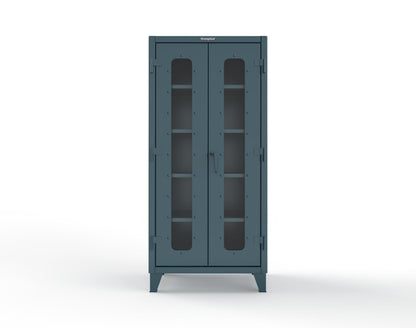 Extreme Duty 12 GA Scratch Resistant Clearview Cabinet with 4 Shelves - 36 In. W x 24 In. D x 78 In. H - 36-LD-244-SR-5001