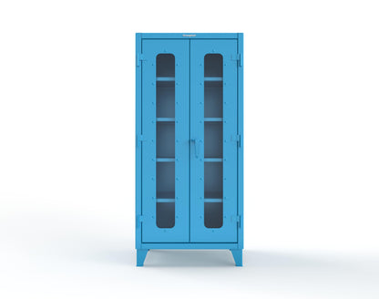 Extreme Duty 12 GA Scratch Resistant Clearview Cabinet with 4 Shelves - 36 In. W x 24 In. D x 78 In. H - 36-LD-244-SR-5012