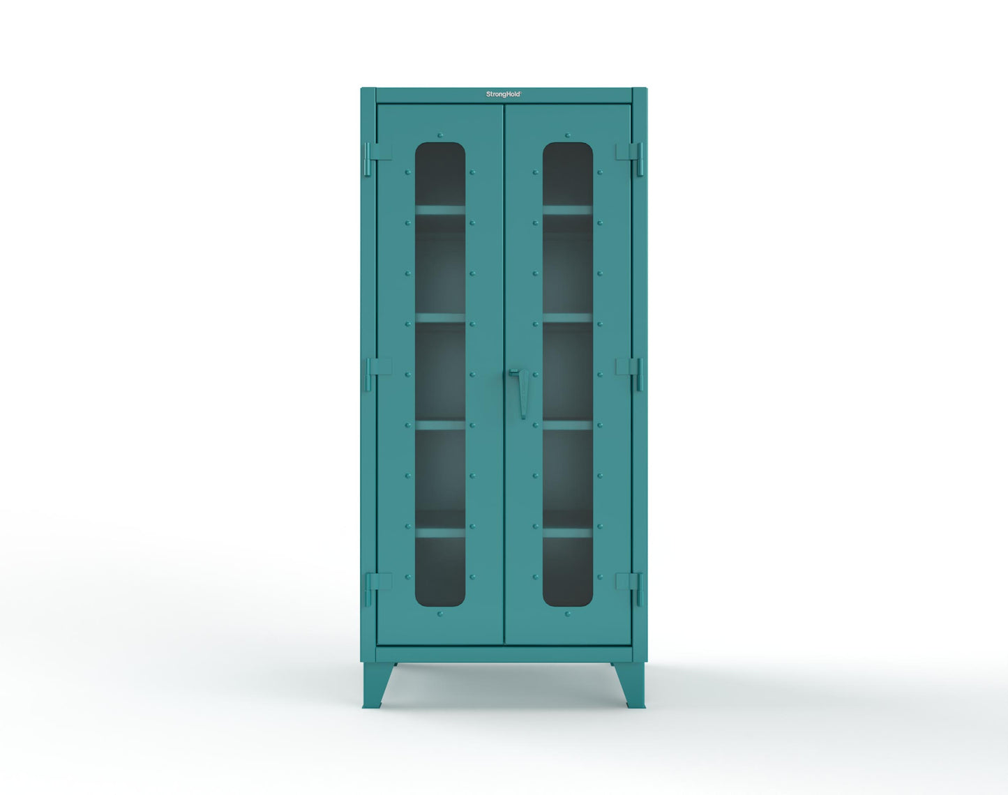 Extreme Duty 12 GA Scratch Resistant Clearview Cabinet with 4 Shelves - 36 In. W x 24 In. D x 78 In. H - 36-LD-244-SR-5021