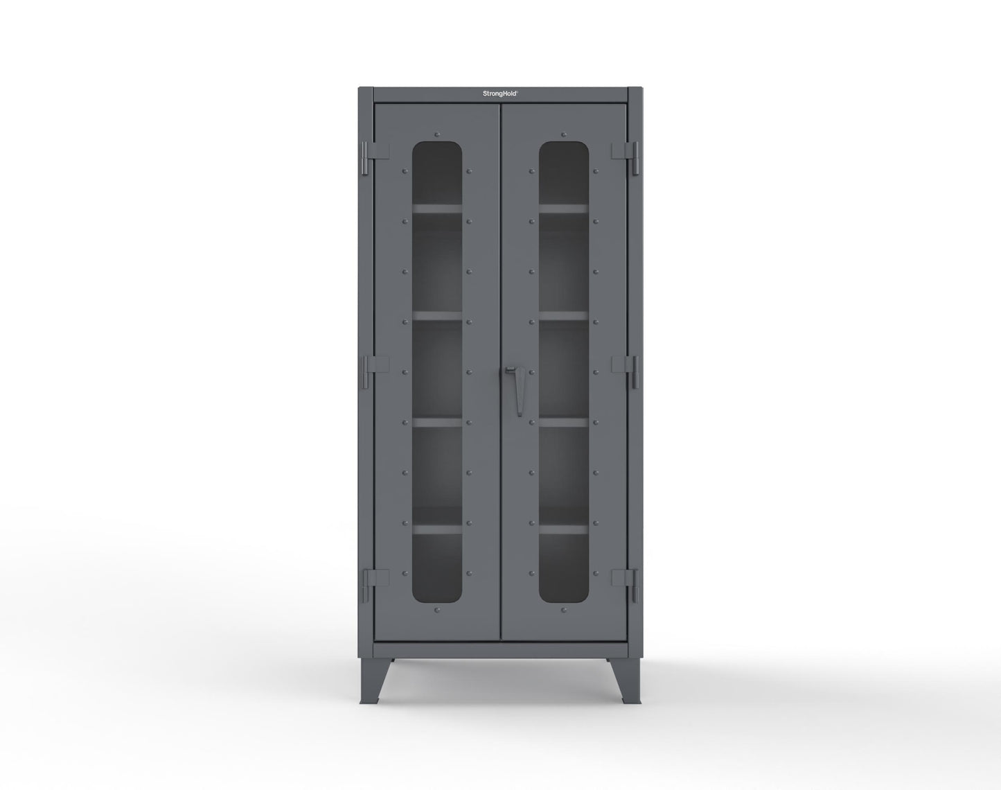 Extreme Duty 12 GA Scratch Resistant Clearview Cabinet with 4 Shelves - 36 In. W x 24 In. D x 78 In. H - 36-LD-244-SR-7024