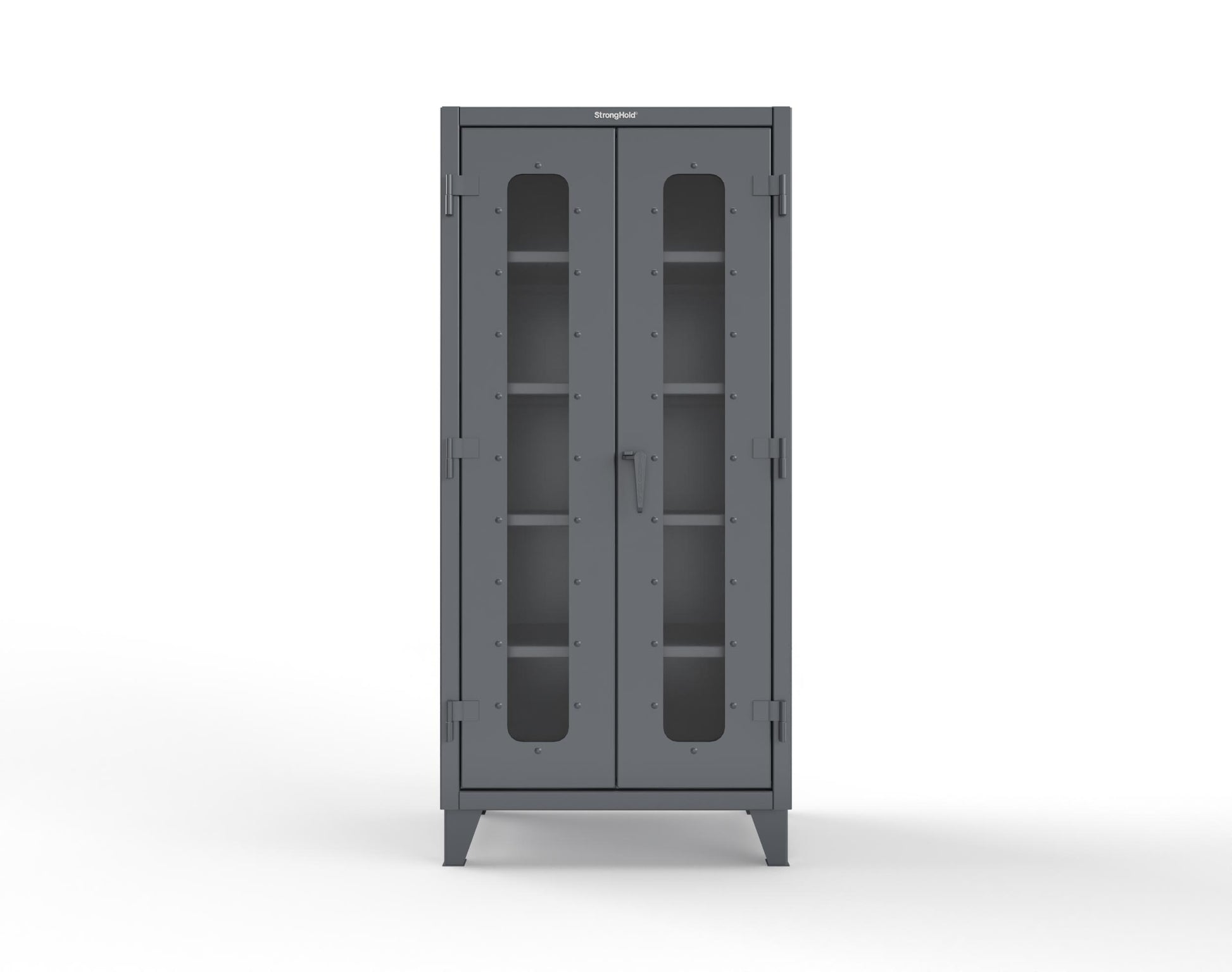 Extreme Duty 12 GA Scratch Resistant Clearview Cabinet with 4 Shelves - 36 In. W x 24 In. D x 78 In. H - 36-LD-244-SR-7024
