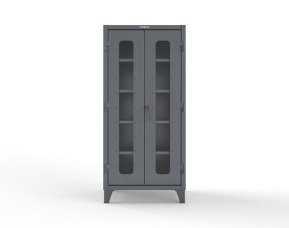 Extreme Duty 12 GA Scratch Resistant Clearview Cabinet with 4 Shelves - 36 In. W x 24 In. D x 78 In. H - 36-LD-244-SR-7024