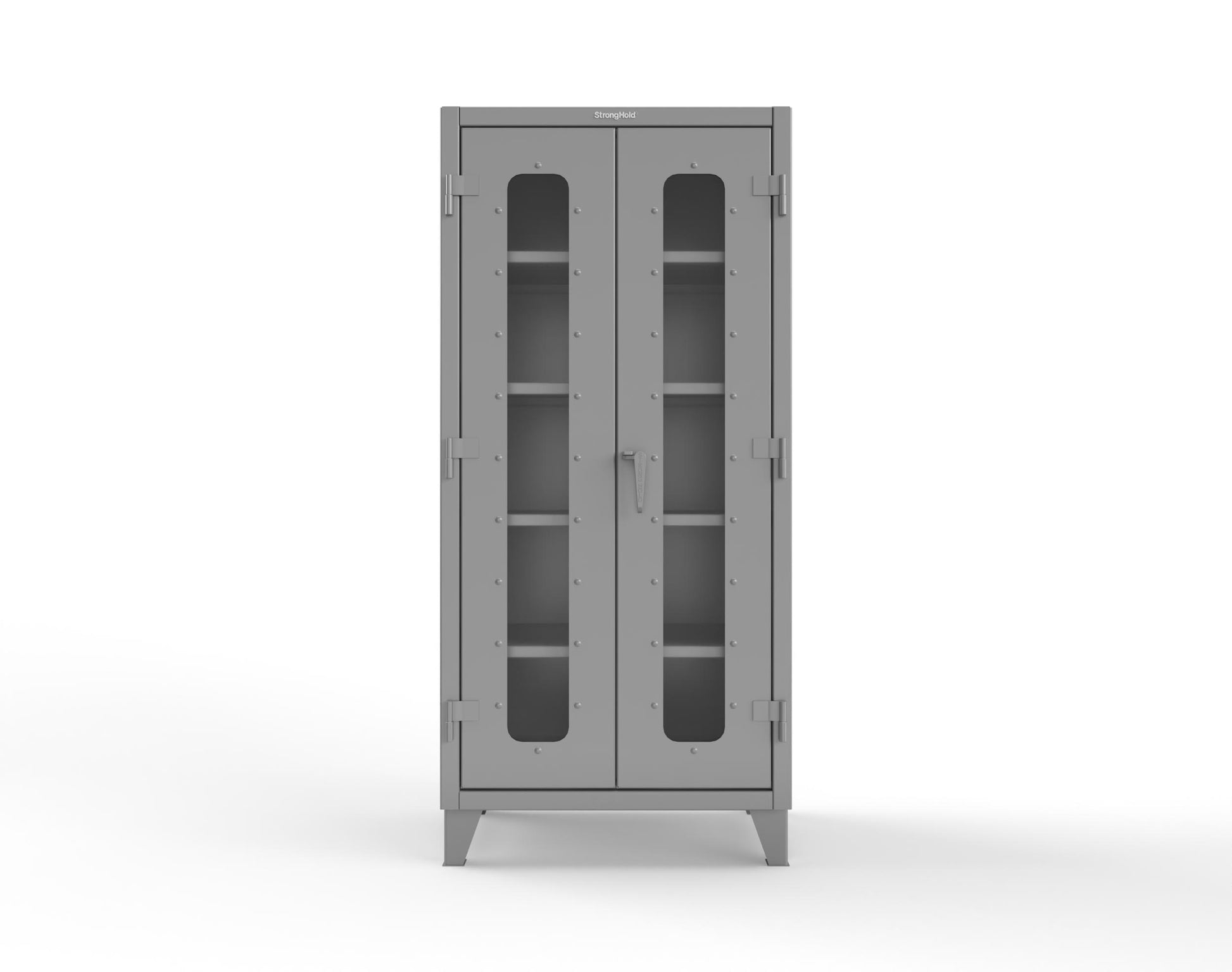 Extreme Duty 12 GA Scratch Resistant Clearview Cabinet with 4 Shelves - 36 In. W x 24 In. D x 78 In. H - 36-LD-244-SR-7037