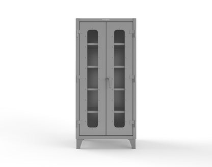 Extreme Duty 12 GA Scratch Resistant Clearview Cabinet with 4 Shelves - 36 In. W x 24 In. D x 78 In. H - 36-LD-244-SR-7037