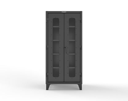 Extreme Duty 12 GA Scratch Resistant Clearview Cabinet with 4 Shelves - 36 In. W x 24 In. D x 78 In. H - 36-LD-244-SR-9005