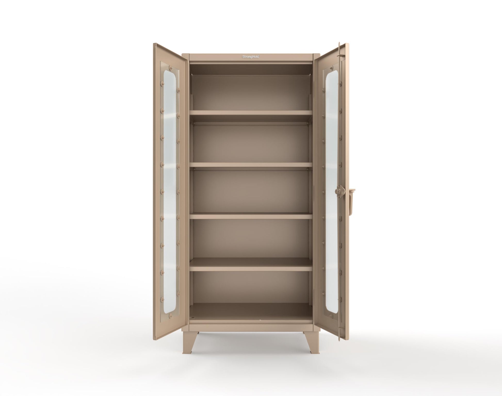 Extreme Duty 12 GA Scratch Resistant Clearview Cabinet with 4 Shelves - 36 In. W x 24 In. D x 78 In. H - 36-LD-244-SR-1019
